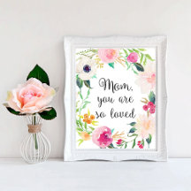 Mors dag Gift, Mamma Wall Art, Mamma