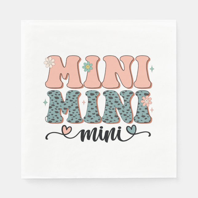 Mors dag Gift | Mini Blommigt Pappersservett (Framsidan)