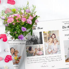 Mors dag Gift Newspaper Flower Bouquet