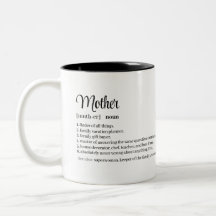 Mors dag Gift Personlig Mamma Definition Mugg