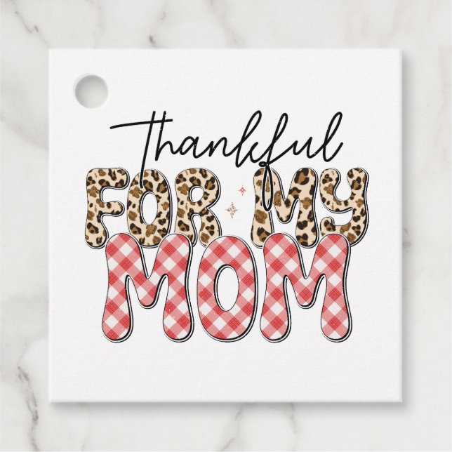 Mors dag Gift | Tack för min Mamma Gåvor Etiketter (Framsida)