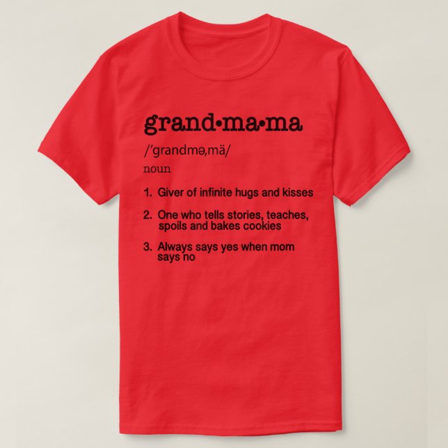 Mors dag Gift    TGrandmamma Definition Funny G T Shirt (Design framsida)