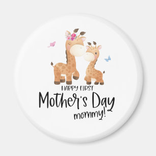 mors dag Giraffe Magnet