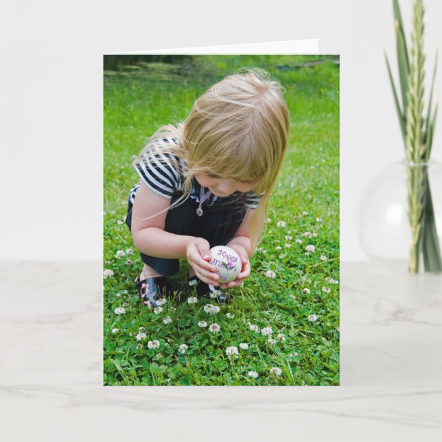 Mors dag Girl with Egg Kort (Framsida)