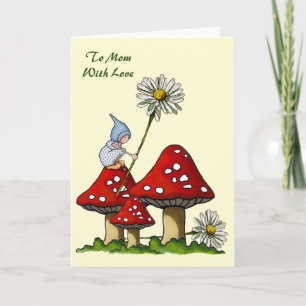 Mors dag: Gnome på giftsvampen, daisy: Konst Kort