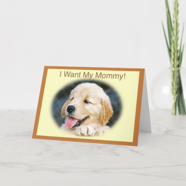 Mors dag Golden Retriever Card Kort (Framsida)
