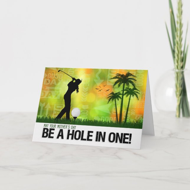 Mors dag Golfer Golf Sports Theme Kort (Framsida)