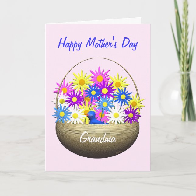 Mors dag Grandma Basket i Daisy Kort (Framsida)