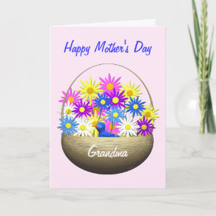 Mors dag Grandma Basket i Daisy Kort