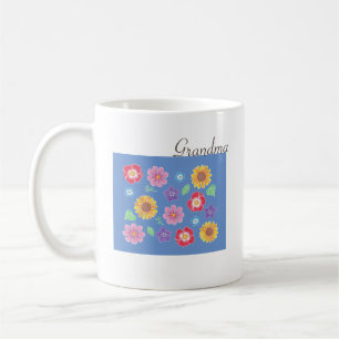 Mors dag Grandma Blomsterträdgård Coffee Mugg