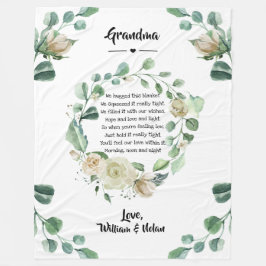 Mors dag Grandma Grammy Nana från Barnbarn Fl Fleecefilt