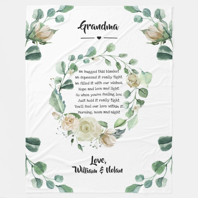 Mors dag Grandma Grammy Nana från Barnbarn Fl Fleecefilt (Framsidan)