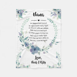 Mors dag Grandma Grammy Nana från Barnbarn Fleecefilt