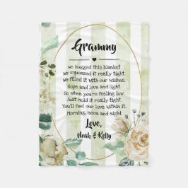 Mors dag Grandma Grammy Nana från Barnbarn Fleecefilt