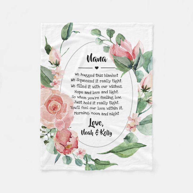 Mors dag Grandma Grammy Nana från Barnbarn Fleecefilt (Framsidan)