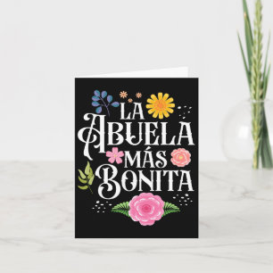 Mors dag Grandma La Abuela Más Bonita Hispanic Kort