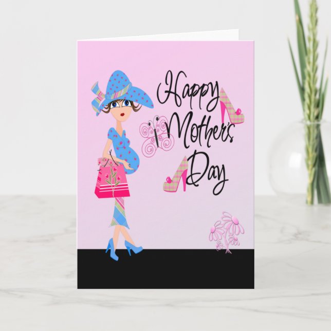 Mors dag gravida Mamma Kort (Framsida)