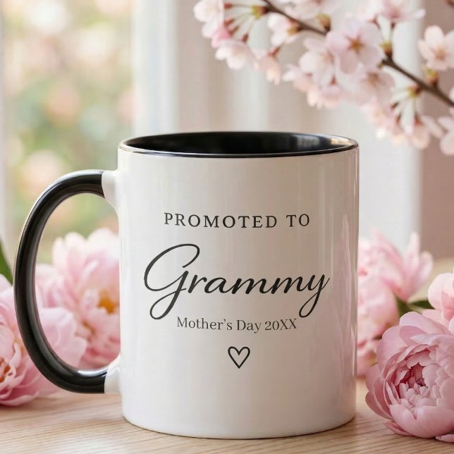 Mors dag Graviditet Upptäckt Present för Grammy Mugg (Mother's day Promotes to Grammy Mug  )