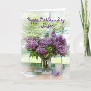 Mors dag Hälsning - Syster - Lilacs Kort