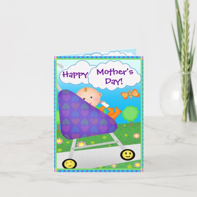 Mors dag-hälsningskort för anpassningsbar kort (Framsida)