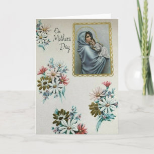 Mors dag-hälsningskort för vintage Religiösa Kort