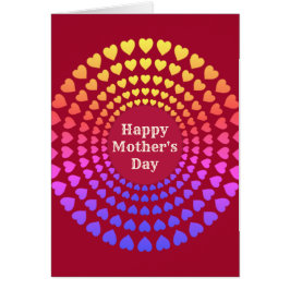 Mors dag Heart Circles Hälsningskort