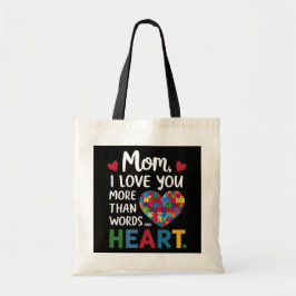 Mors dag "Heart Puzzle" Tote Bag Tygkasse
