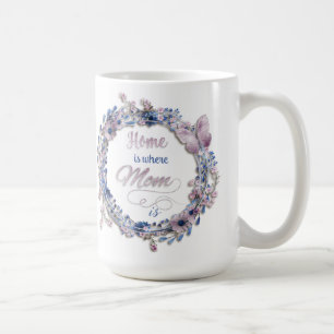 Mors dag - "hem- är var mamman är ", kaffemugg