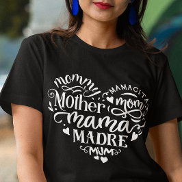 Mors dag hjärta morsa madre mamacita mamma T-Shirt