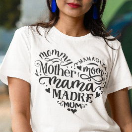 Mors dag hjärta morsa madre mamacita mamma t shirt