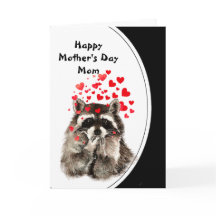 Mors dag Hugs & Kisses Raccoon Animal