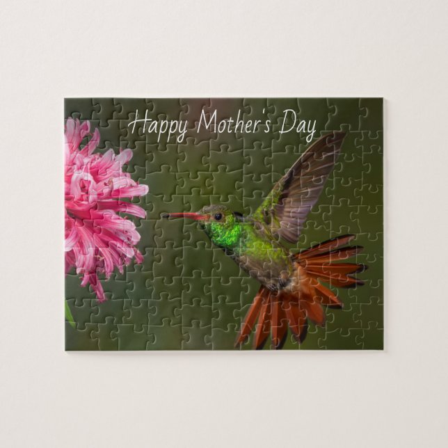 Mors dag Hummingbird puzzle Pussel (Horisontell)
