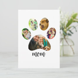 Mors dag Hundmamma | 5 Tassavtryck Fotokollage Julkort
