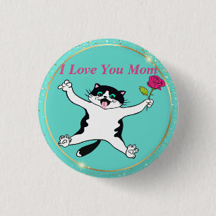 Mors dag I Kärlek Du Mamma Cat Mamma Knapp