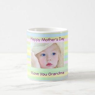 Mors dag "I Kärlek You Grandma" Anpassningsbar Pho Kaffemugg