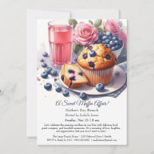 Mors dag Inbjudan Cupcake tema