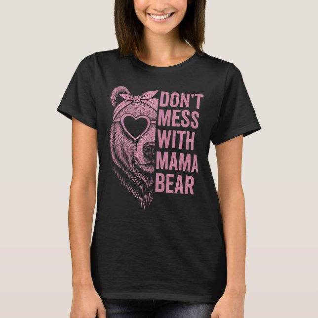 Mors dag  inte mamma björn Coola Mammor T Shirt (Framsida)