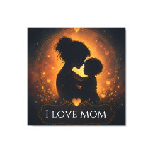 Mors dag Jag älskar Mamma Canvas Väggkonst