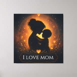Mors dag Jag älskar Mamma Canvas Väggkonst