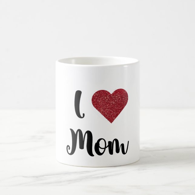 Mors dag Jag älskar mamma Hjärtexplosion Present  Kaffemugg (Center)