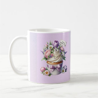 Mors dag-jummyrkakor med blommor kaffemugg