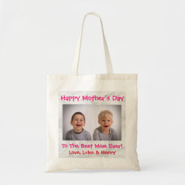 Mors dag Kärlek Bästa Mamma någonsin Cute Kids Pho Tygkasse