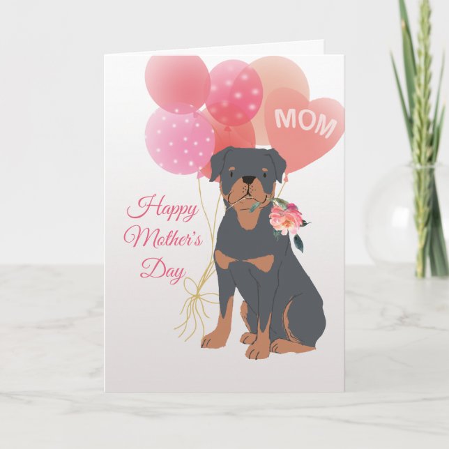 Mors dag Kärlek från din Rottweiler-hund Kort (Framsida)