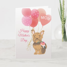 Mors dag Kärlek från Ditt söta Yorkie Hund Kort