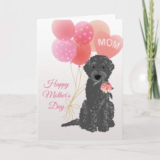 Mors dag Kärlek från Labradoodle Hund Kort (Framsida)