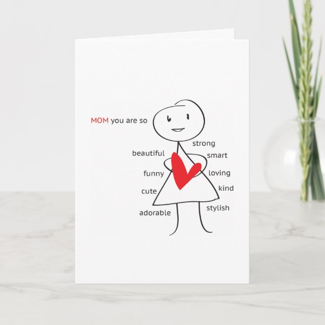 Mors dag kärlek-kort kort (Framsida)