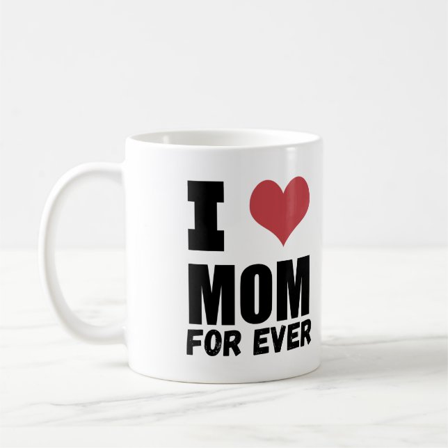 Mors dag Kärlek Mamma för alltid Kaffemugg (Vänster)