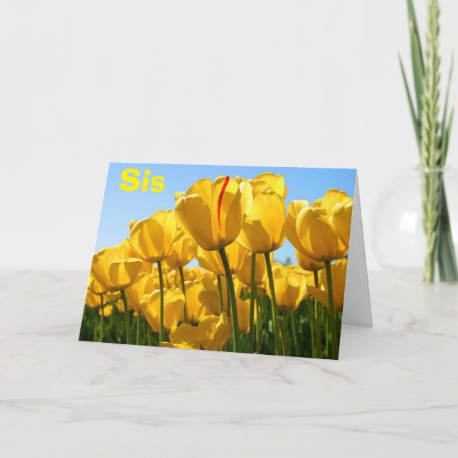 MORS DAG KÄRLEK SYRRAN MED BUNCHER AV TULIPS ÄVEN KORT (Framsida)