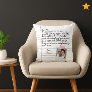 Mors dag Kärleksbrev Mamma Anpassad meddelandefoto Kudde