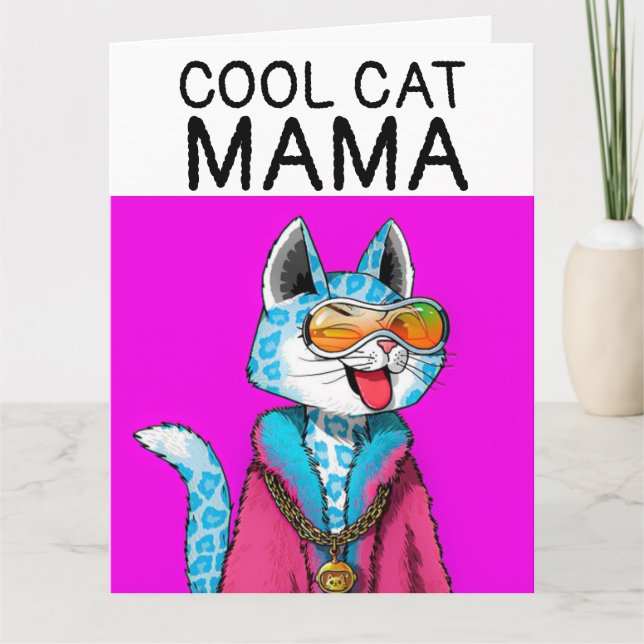 MORS DAG KATT COOL STOR GRATTULATIONSKORT KORT (Framsida)